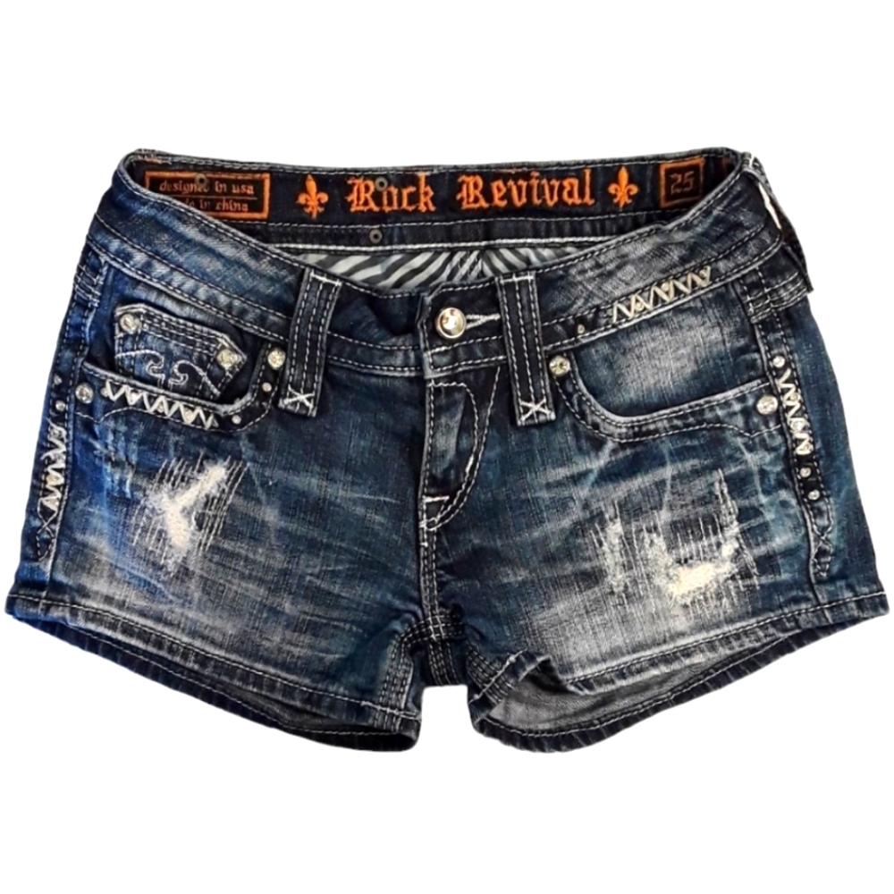 Rock Revival Erin Jean Shorts. Women's Size: Waist 25x03 Inseam.